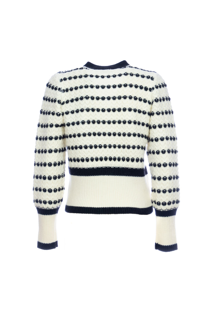 Cardigan regular bicolore con scollo a V