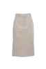 Kasha high waisted straight stitched midi skirt