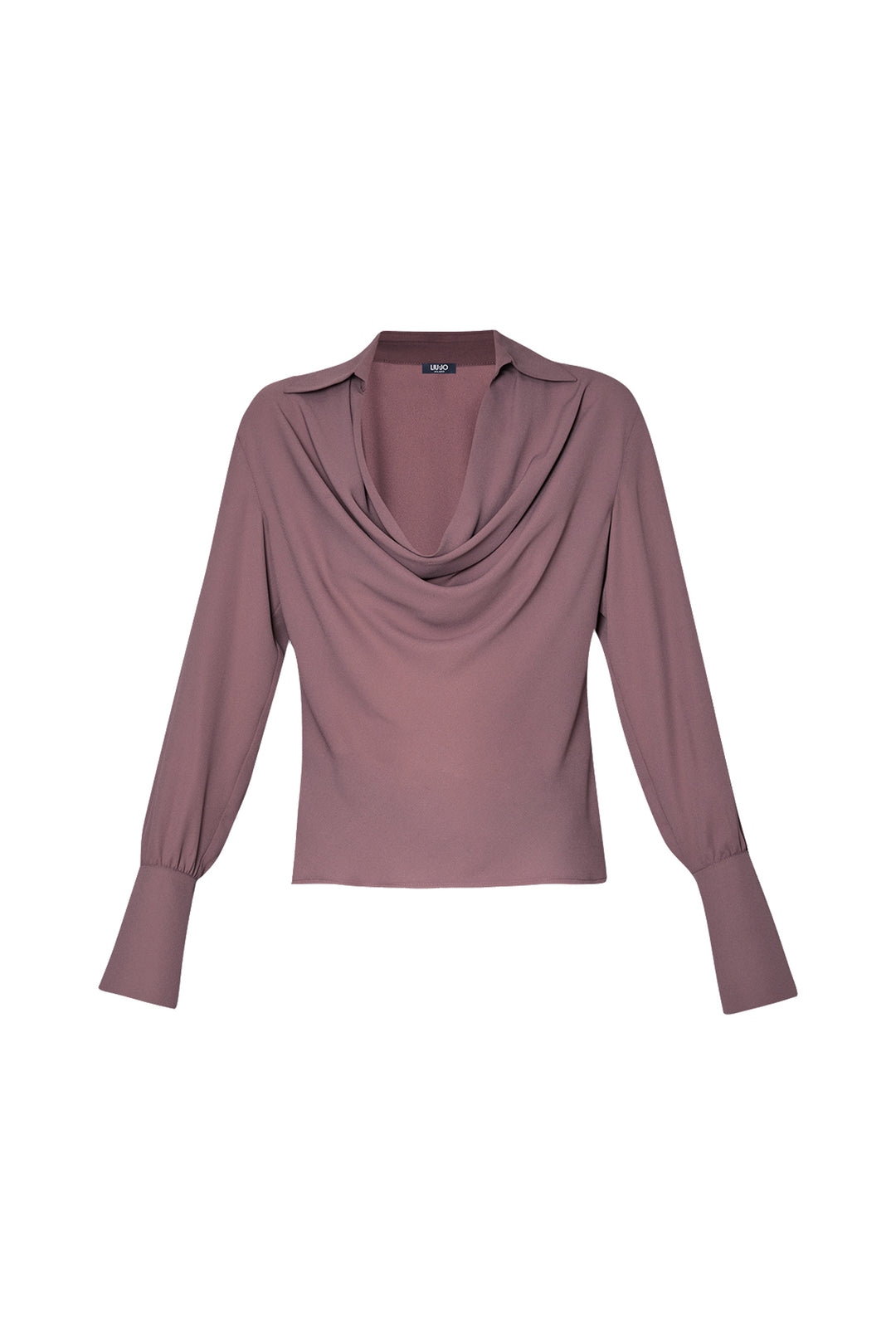 LIU JO Blusa rosa cipria in georgette con scollo a V CF4102T0414