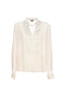 Grey georgette blouse with jewel detail