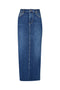Gonna in denim di misto cotone stretch