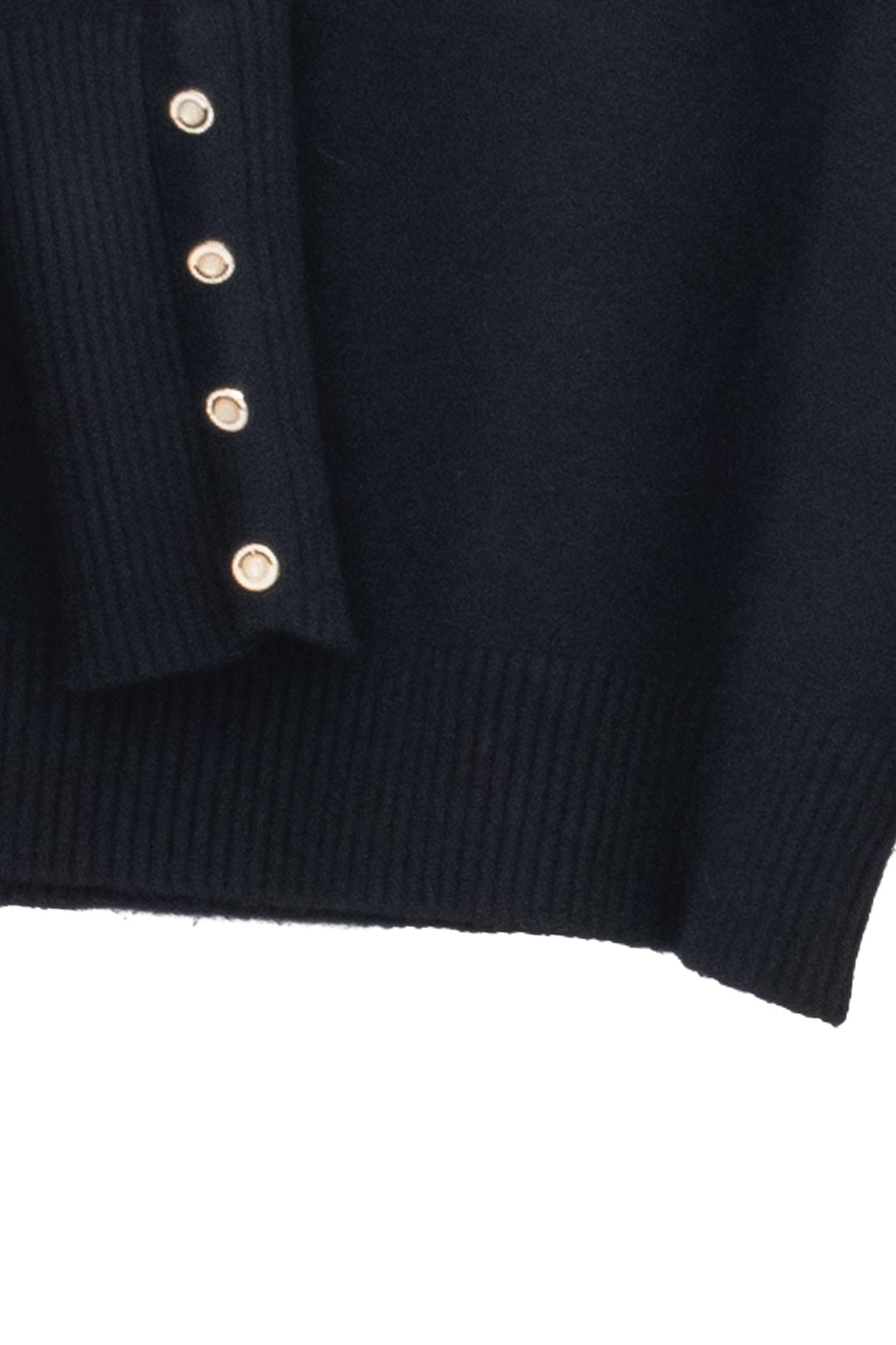 CAROLA MARIA Maglia girocollo nera con bottoni decorativi - Mancinelli 1954