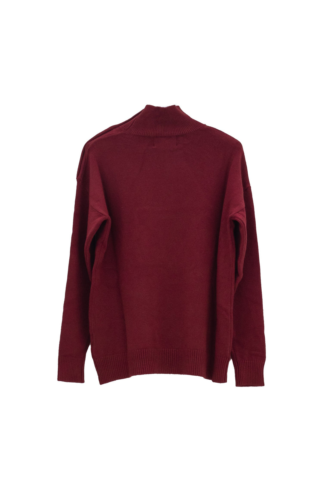 CAROLA MARIA Maglia lupetto bordeaux con bottoni decorativi - Mancinelli 1954