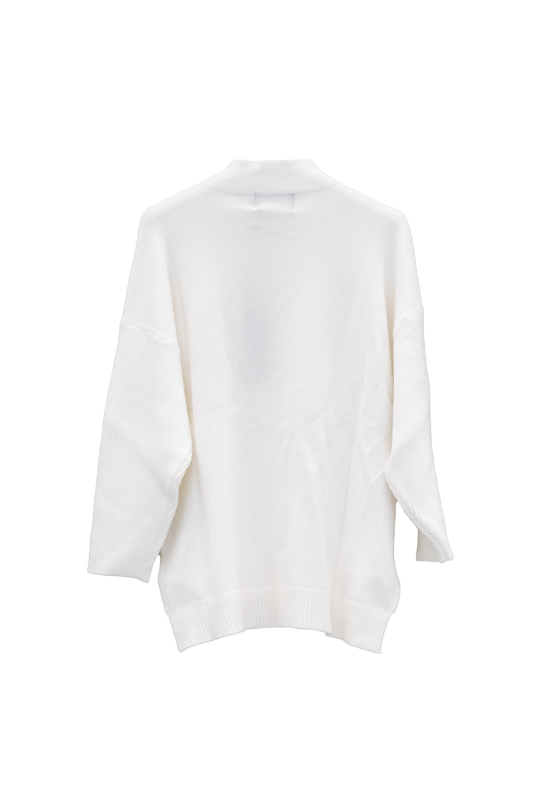 CAROLA MARIA Maglia lupetto panna con treccia asimmetrica - Mancinelli 1954