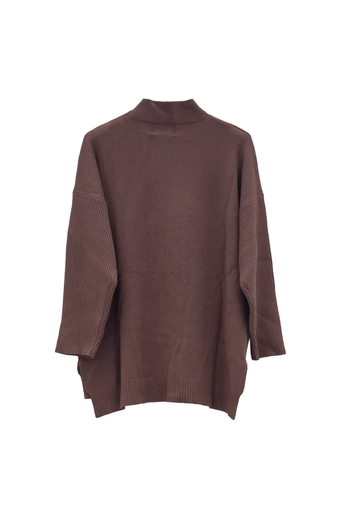 CAROLA MARIA Maglia lupetto moro con treccia asimmetrica - Mancinelli 1954