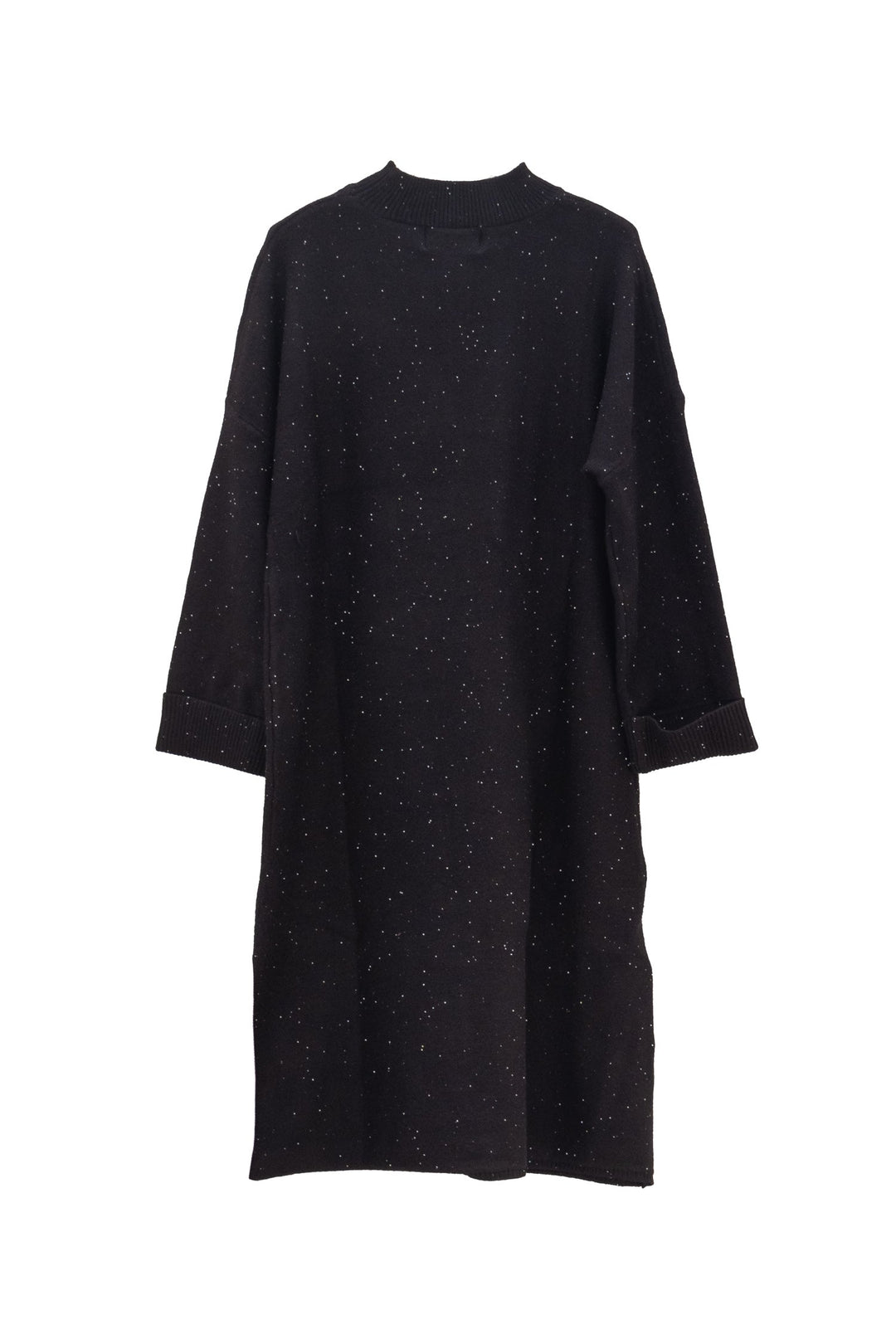 CAROLA MARIA Abito lungo nero in maglia con micropaillettes - Mancinelli 1954