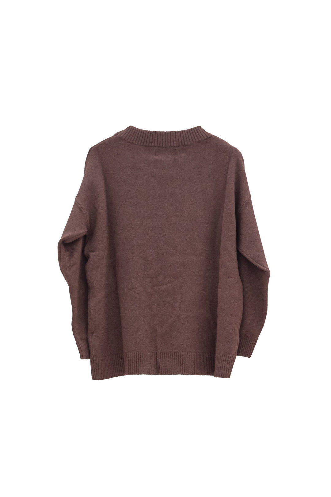 CAROLA MARIA Maglia girocollo over moro - Mancinelli 1954