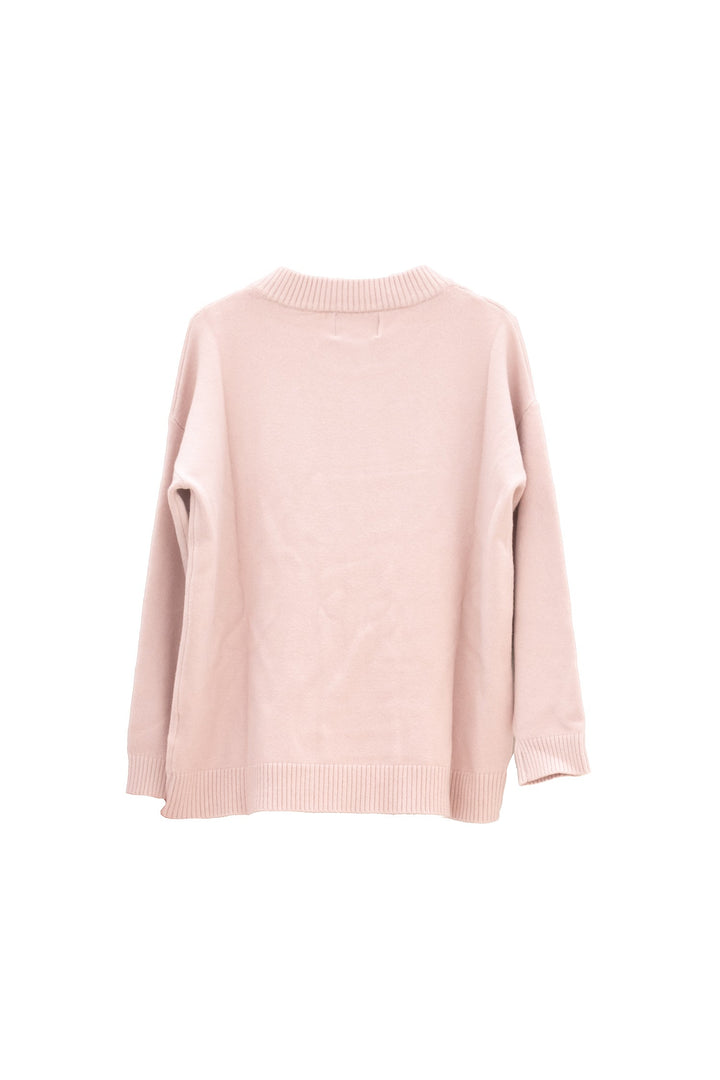 CAROLA MARIA Maglia girocollo over rosa - Mancinelli 1954