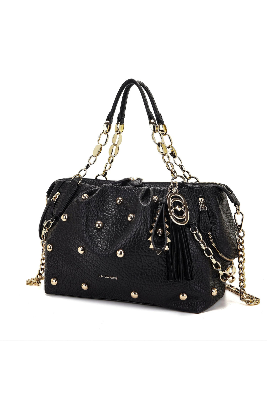 LA CARRIE Borsa Shopping Navajo nera con tracolla rimovibile - Mancinelli 1954