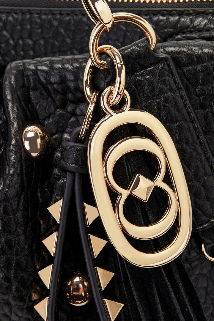 LA CARRIE Borsa Shopping Navajo nera con tracolla rimovibile - Mancinelli 1954