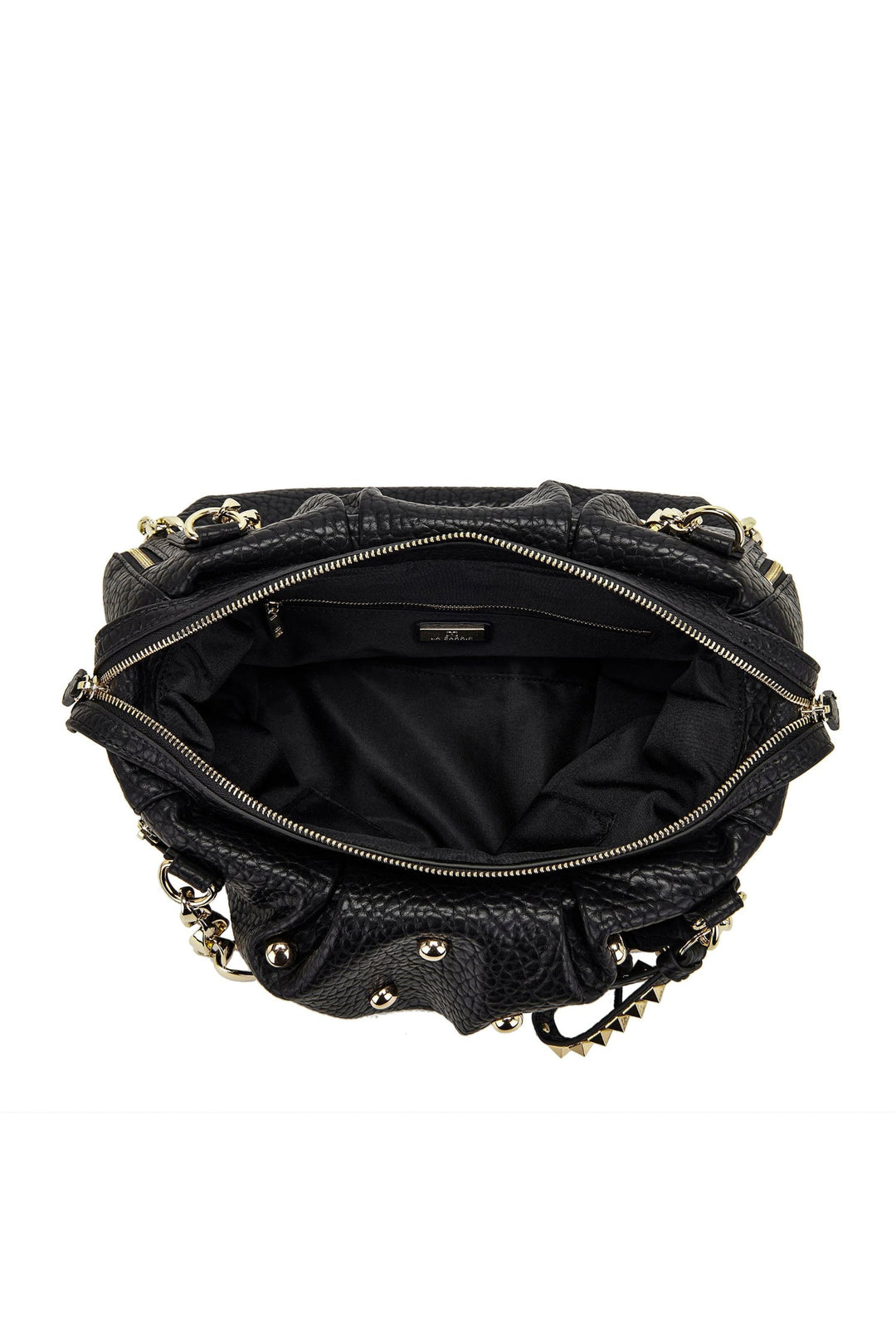 LA CARRIE Borsa Shopping Navajo nera con tracolla rimovibile - Mancinelli 1954