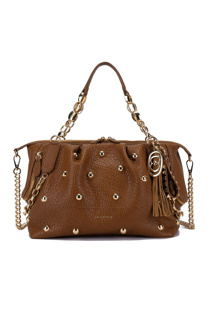 LA CARRIE Borsa Shopping Navajo cuoio con tracolla rimovibile - Mancinelli 1954