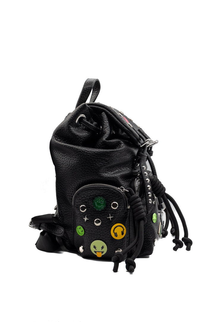 LA CARRIE Zaino Smiles nero con spille - Mancinelli 1954