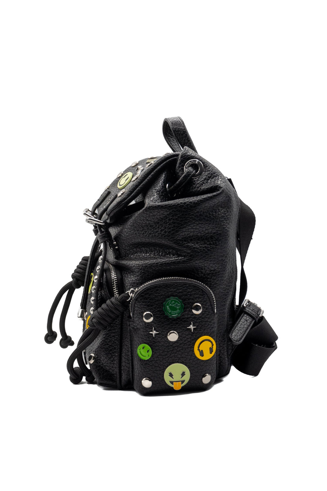 LA CARRIE Zaino Smiles nero con spille - Mancinelli 1954