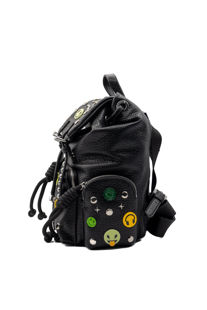 LA CARRIE Zaino Smiles nero con spille - Mancinelli 1954
