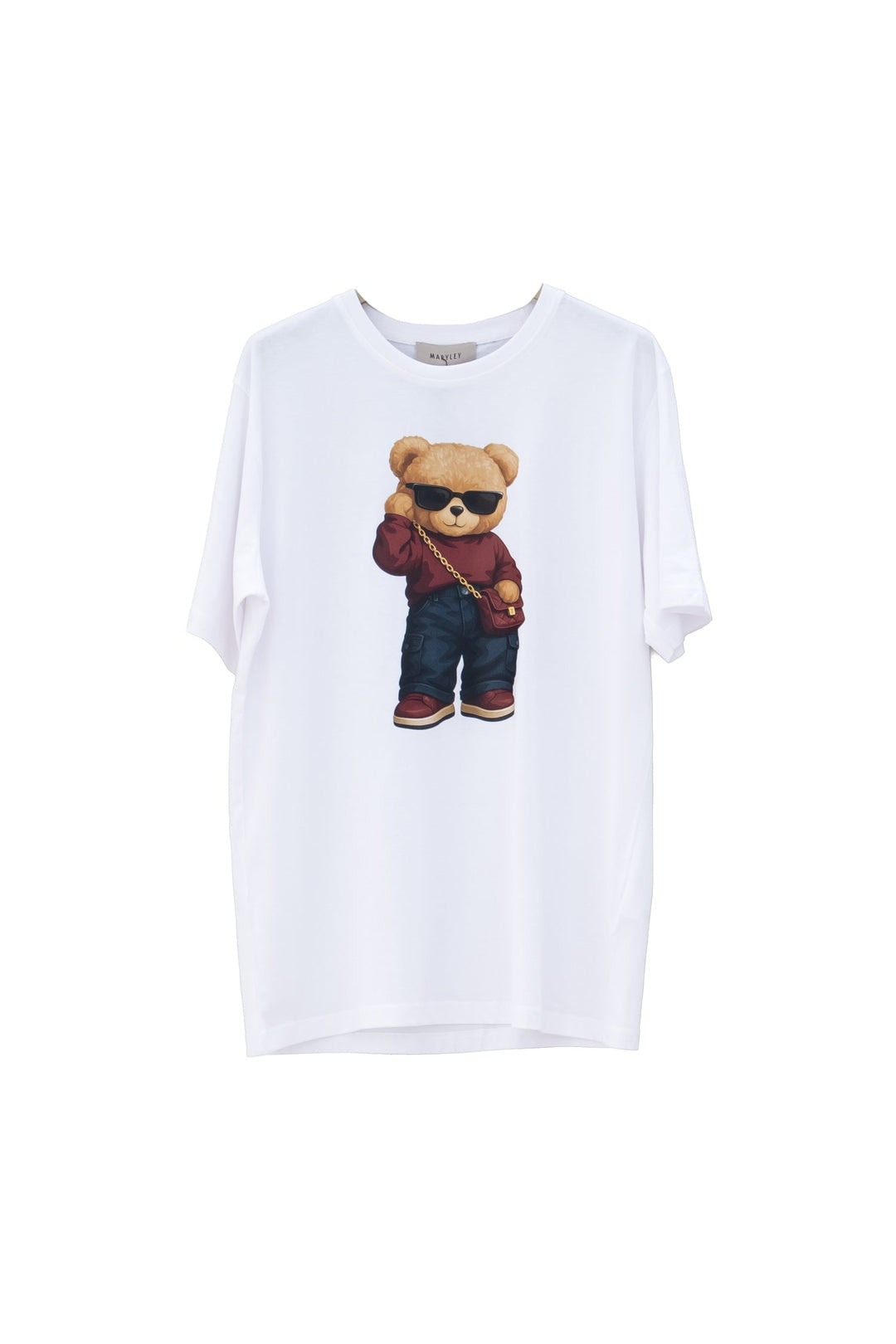 Mancinelli 1954 T-shirt Bianca con Stampa Orsetto - Mancinelli 1954