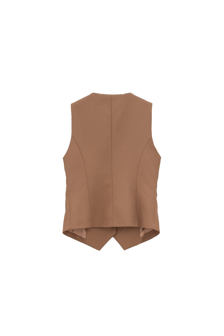 Mancinelli 1954 Gilet Monopetto Nocciola - Mancinelli 1954