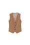 Gilet Monopetto Nocciola