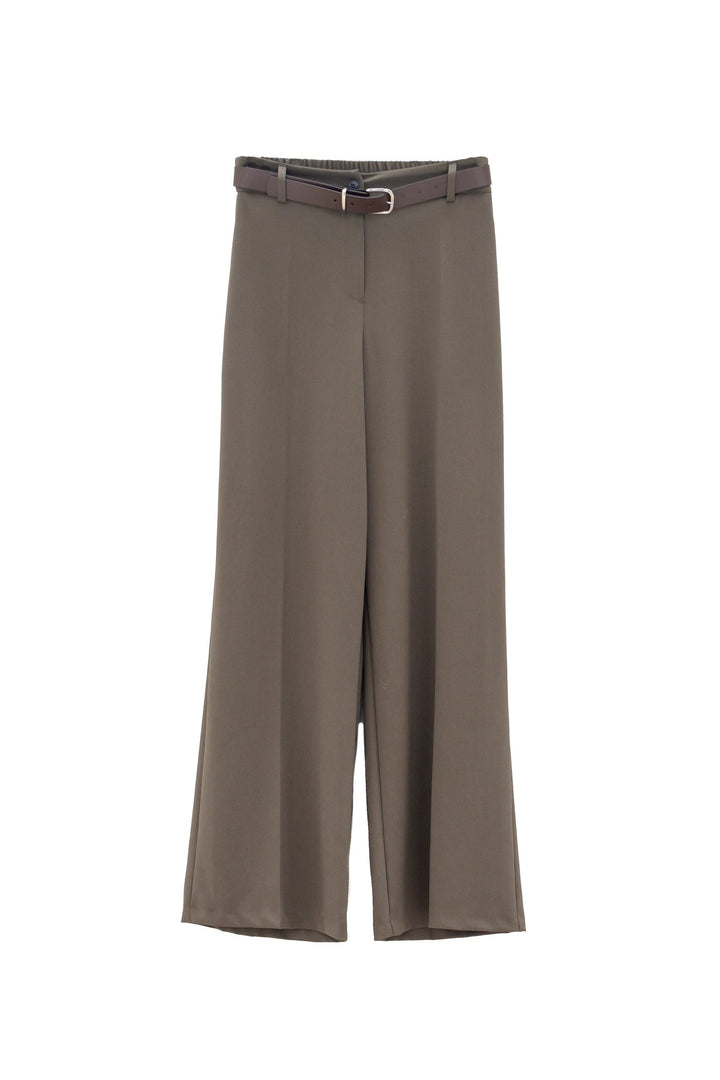 MOTEL Pantalone Verde in Tessuto Tecnico Elasticizzato con Cintura Coordinata - Mancinelli 1954