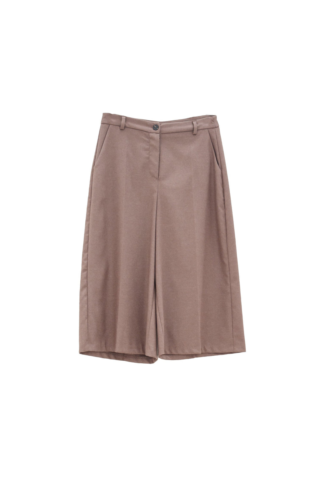 MOTEL Pantalone Cropped tortora a Gamba Larga - Mancinelli 1954