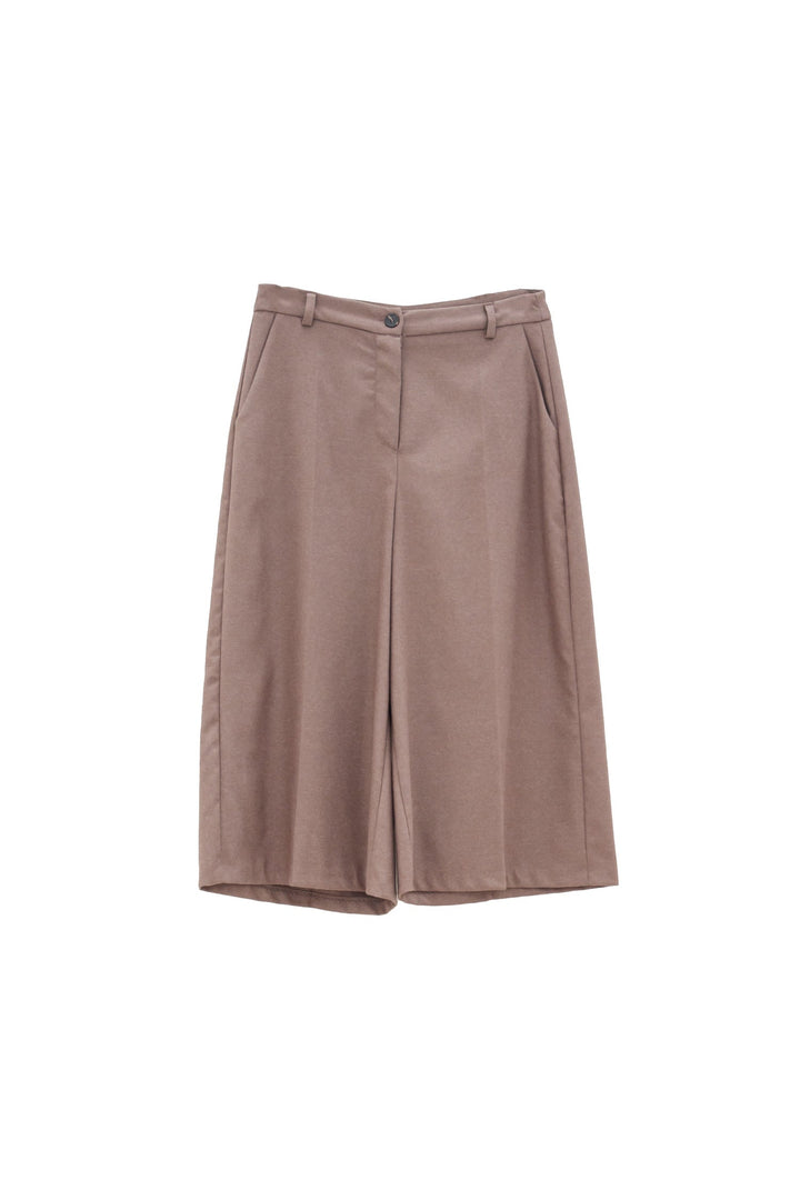 MOTEL Pantalone Cropped tortora a Gamba Larga - Mancinelli 1954