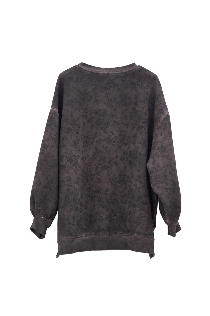 MOTEL Felpa Cacao con Ricamo di Perle - Mancinelli 1954