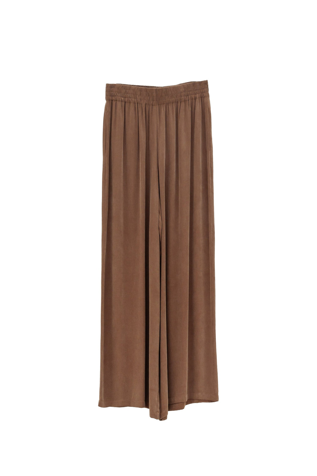 MOTEL Pantalone Palazzo Marrone in Cupro e Viscosa - Mancinelli 1954