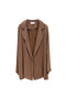 Giacca marrone in Cupro e Viscosa