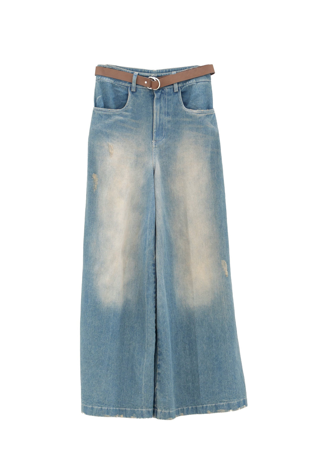 MOTEL Jeans in Denim lavaggio vintage con Cintura in Ecopelle - Mancinelli 1954