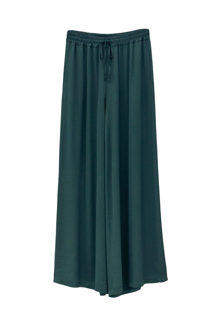 MOTEL Pantalone palazzo satinato verdone - Mancinelli 1954