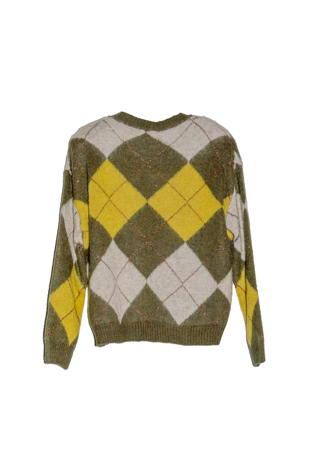 MOTEL Maglia Verde con Motivo Argyle - Mancinelli 1954