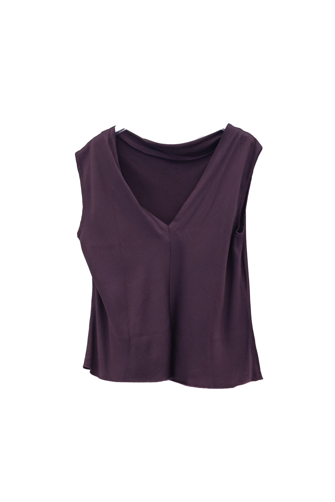 MOTEL Top smanicato satinato burgundy - Mancinelli 1954