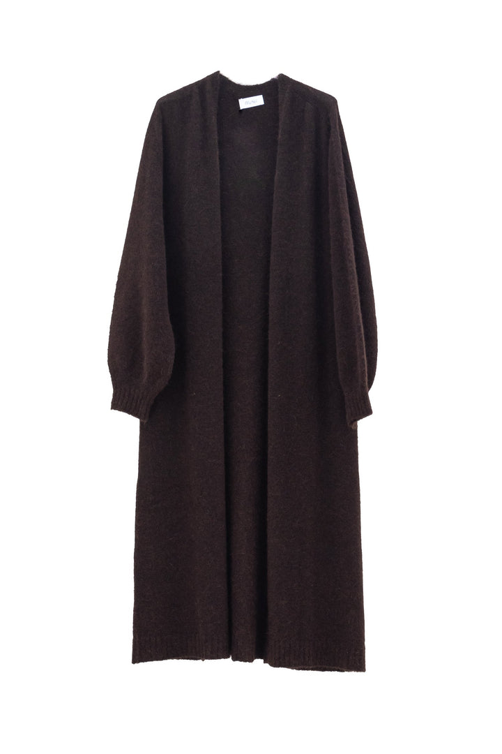MOTEL Cardigan Lungo moro in Misto Alpaca e Lana - Mancinelli 1954