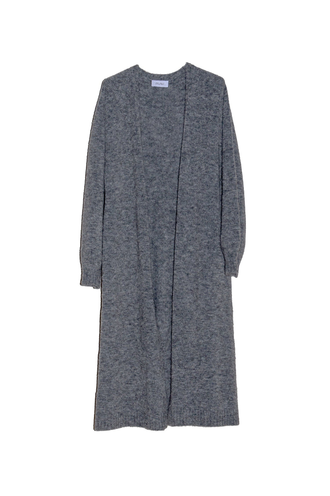 MOTEL Cardigan Lungo grigio in Misto Alpaca e Lana - Mancinelli 1954