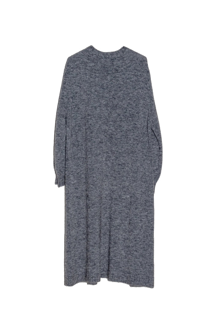 MOTEL Cardigan Lungo grigio in Misto Alpaca e Lana - Mancinelli 1954