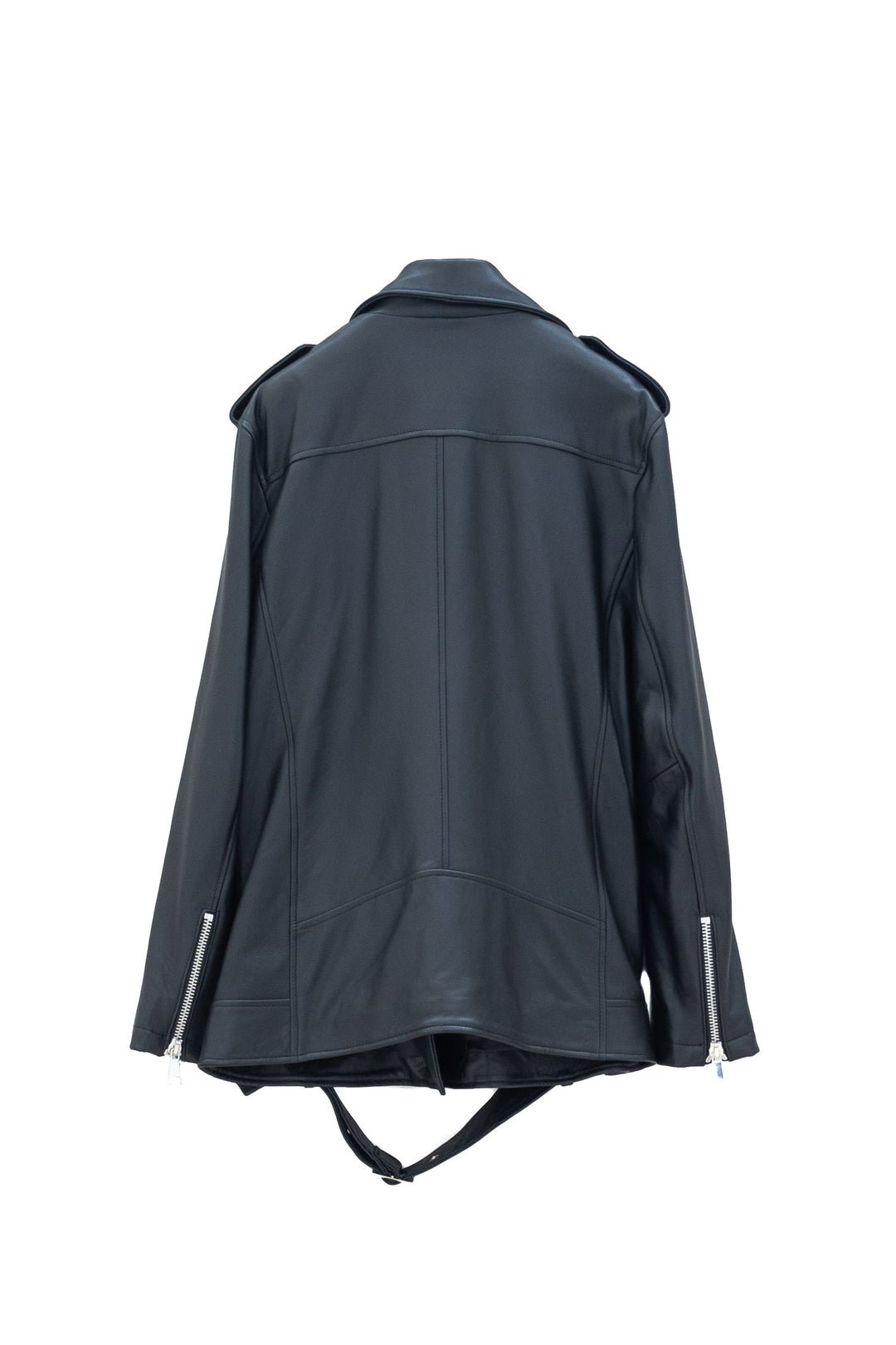 MOTEL Chiodo nero in Pelle con cinturino - Mancinelli 1954