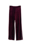 Pantalone palazzo bordeax effetto velluto