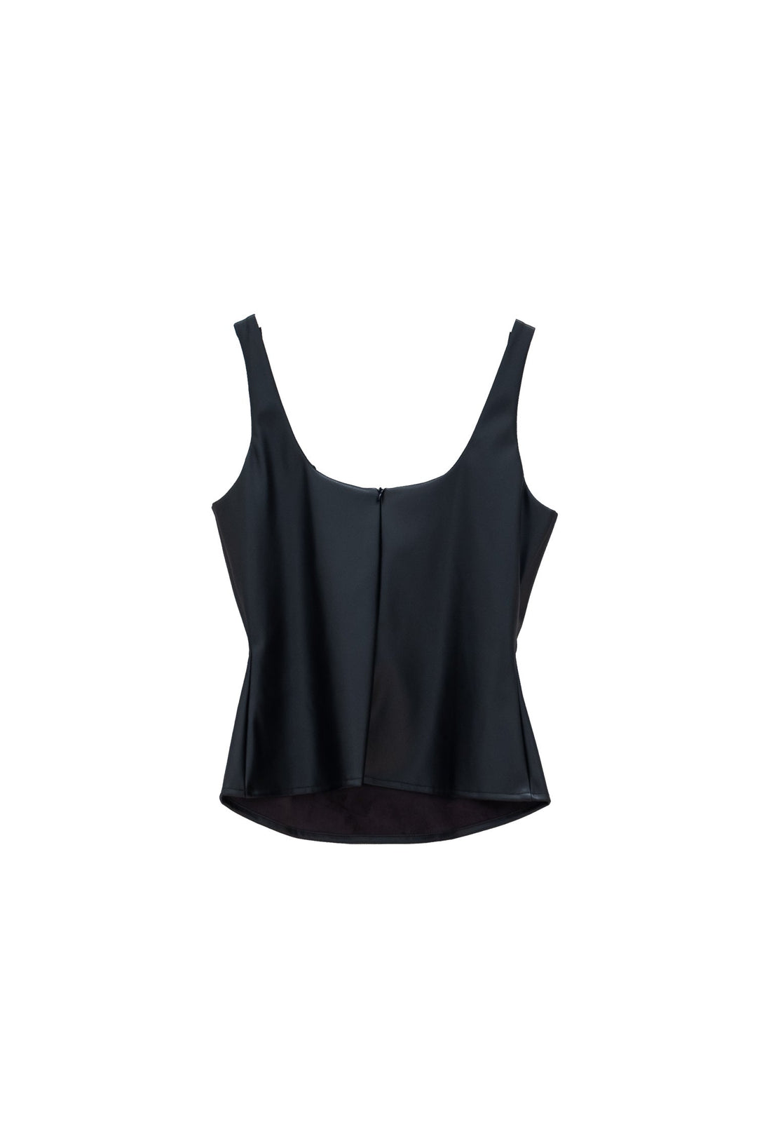 MOTEL Top Nero con Scollo a Cuore in Poliuretanica - Mancinelli 1954