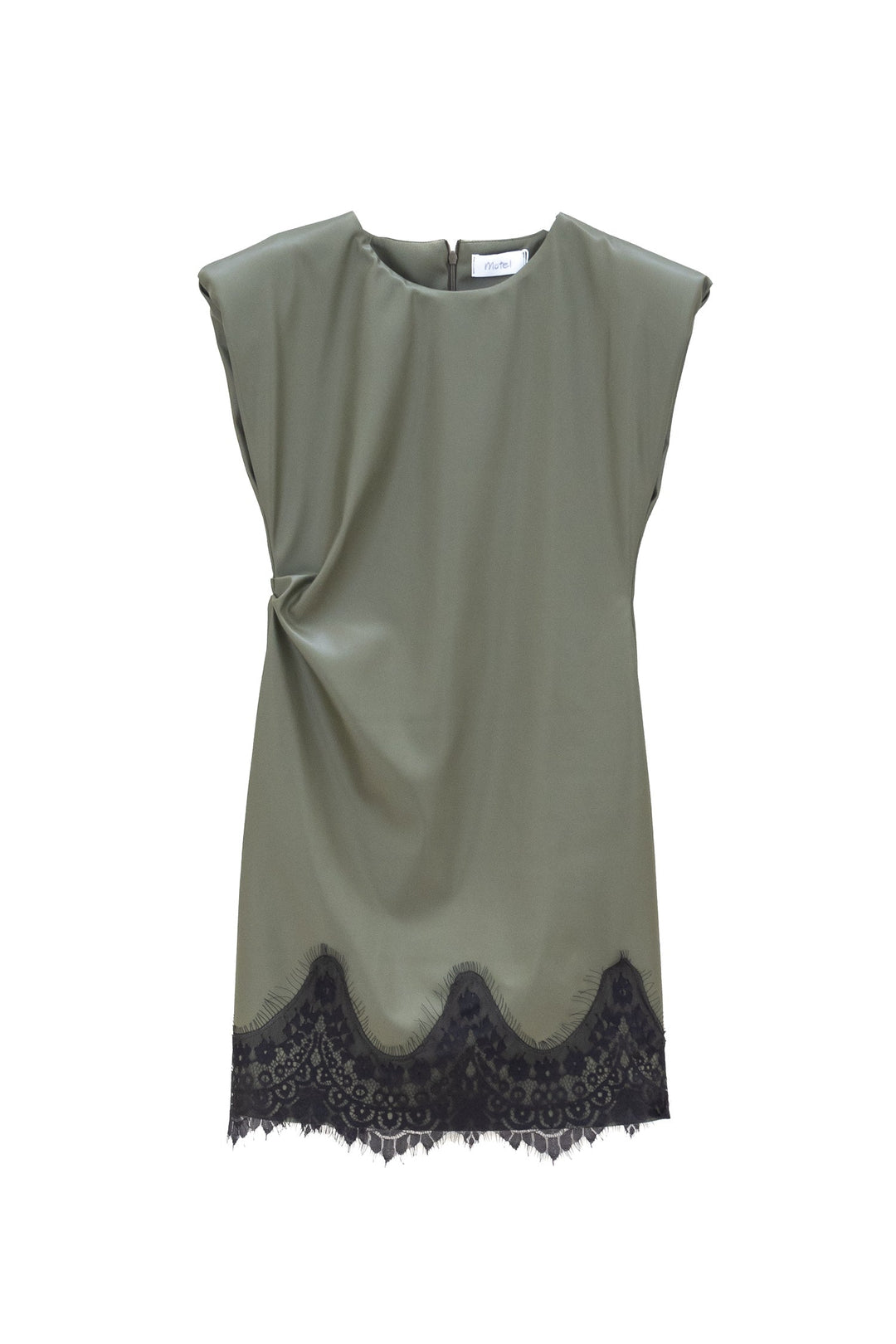 MOTEL Green Dress with Lace Detail W25A702 | Mancinelli 1954 MOTEL Green Dress with Lace Detail W25A702 | Mancinelli 1954