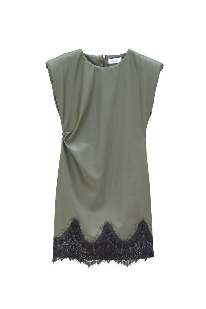 MOTEL Abito Verde con Dettaglio in Pizzo - Mancinelli 1954