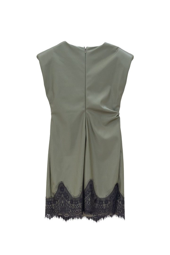 MOTEL Abito Verde con Dettaglio in Pizzo - Mancinelli 1954