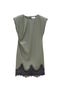 Green Dress with Lace Detail