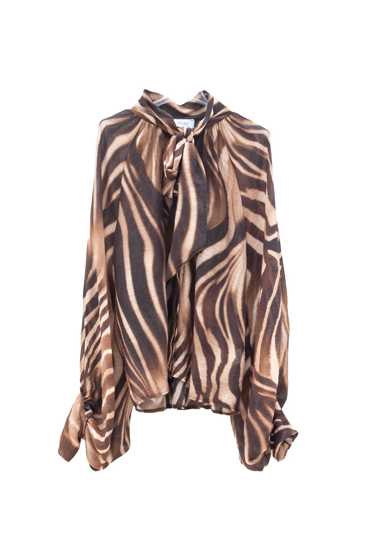 MOTEL Camicia Zebrata in Tencell - Mancinelli 1954