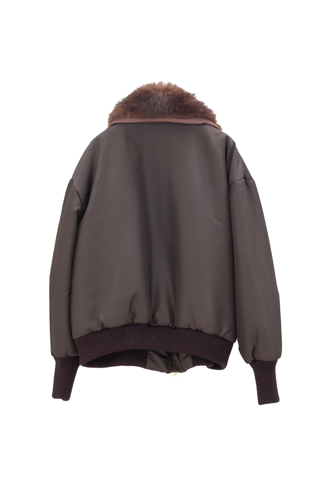 MOTEL Giacca Bomber in Ecopelle con Collo in Ecopelliccia - Mancinelli 1954