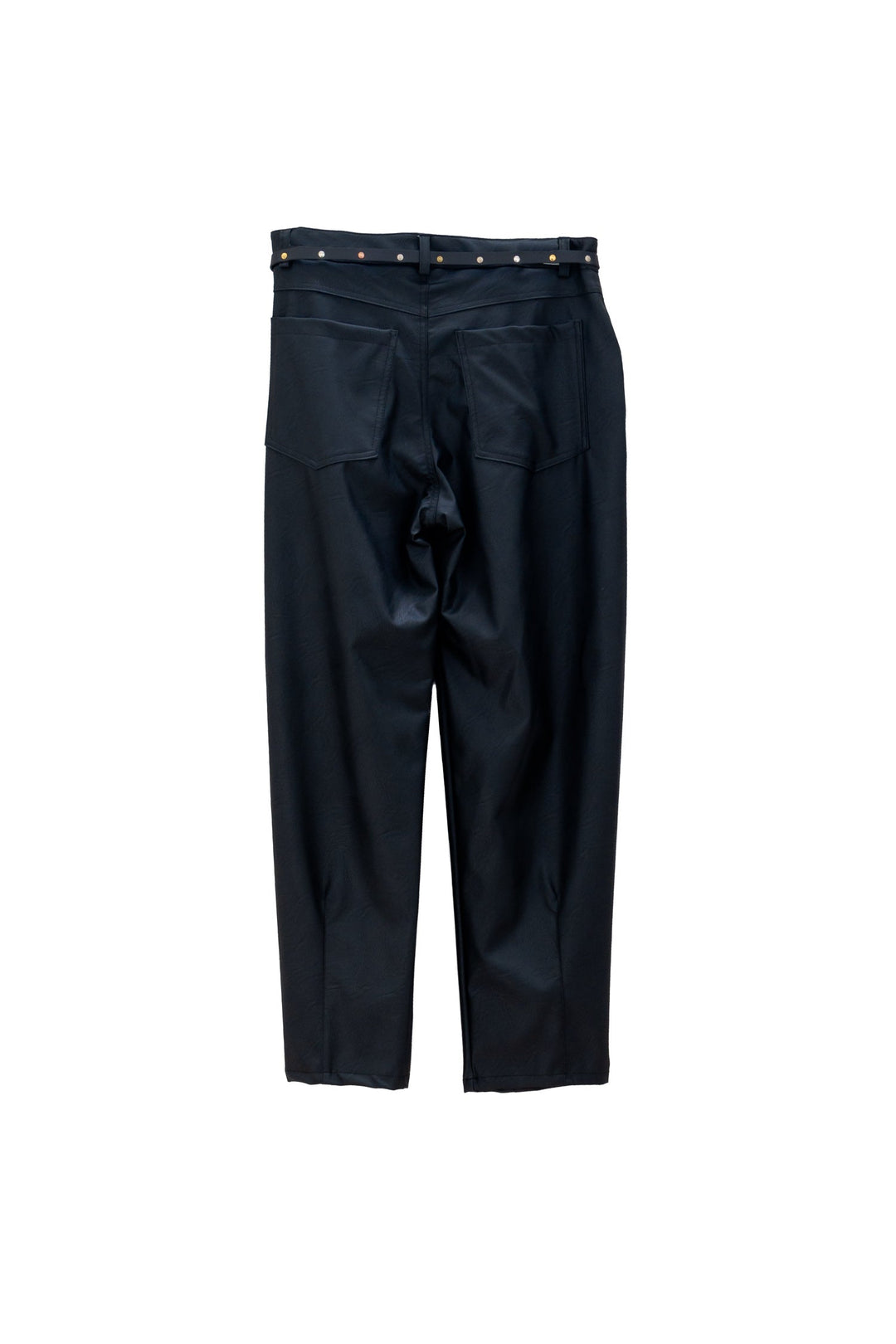 MOTEL Pantalone Nero con Cintura e Finitura Lucida - Mancinelli 1954