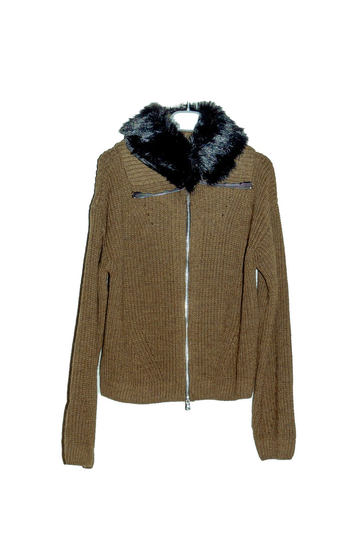 MOTEL Bomber Verde con Collo in Pelliccia - Mancinelli 1954