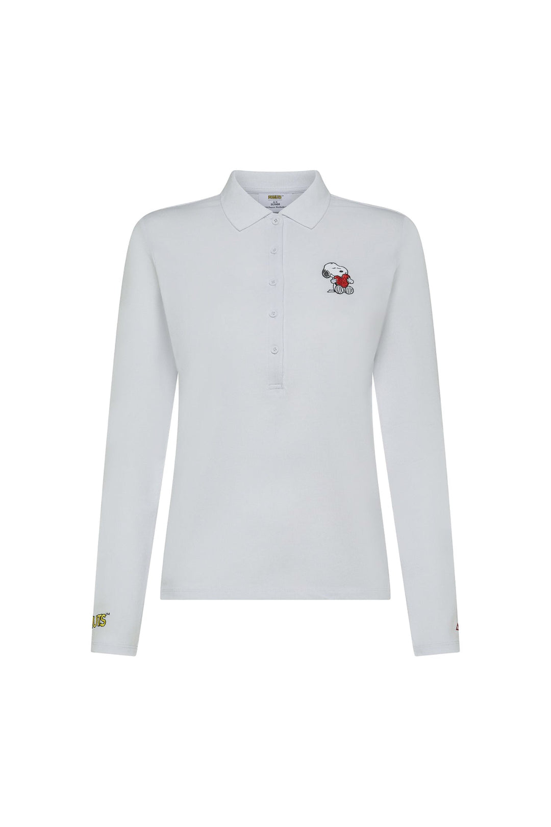 SUN 68 Polo slim Peanuts bianca in piquet di cotone - Mancinelli 1954