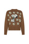 Maglia Peanuts marrone deserto in lana jacquard