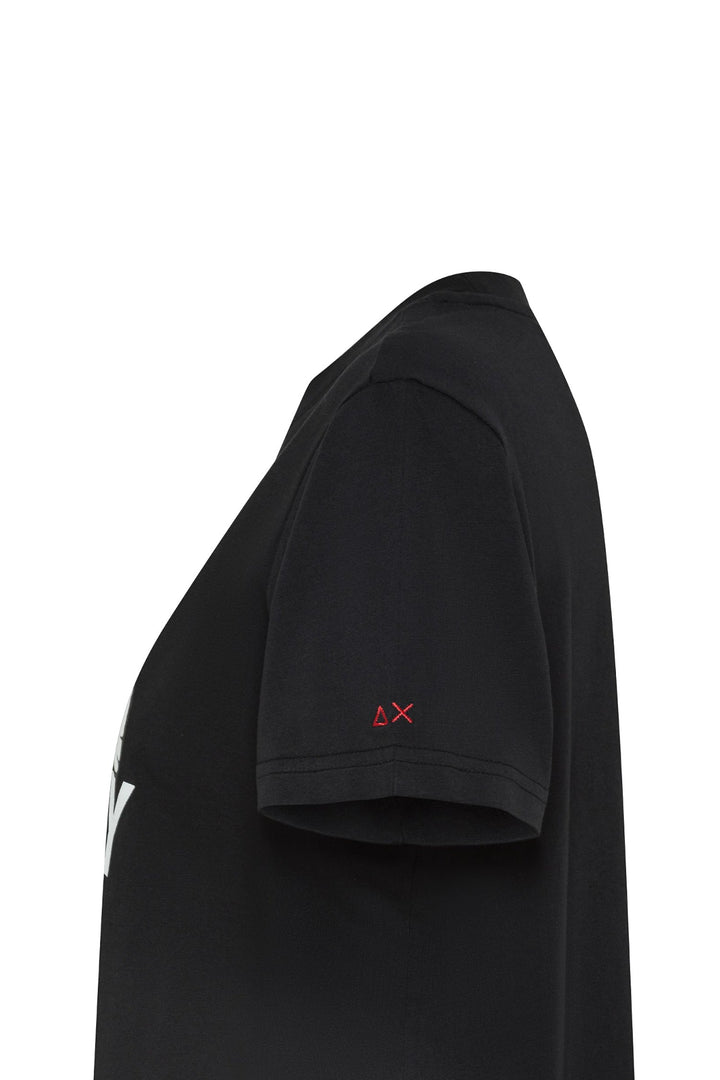 SUN 68 T-shirt over Peanuts nera in cotone - Mancinelli 1954