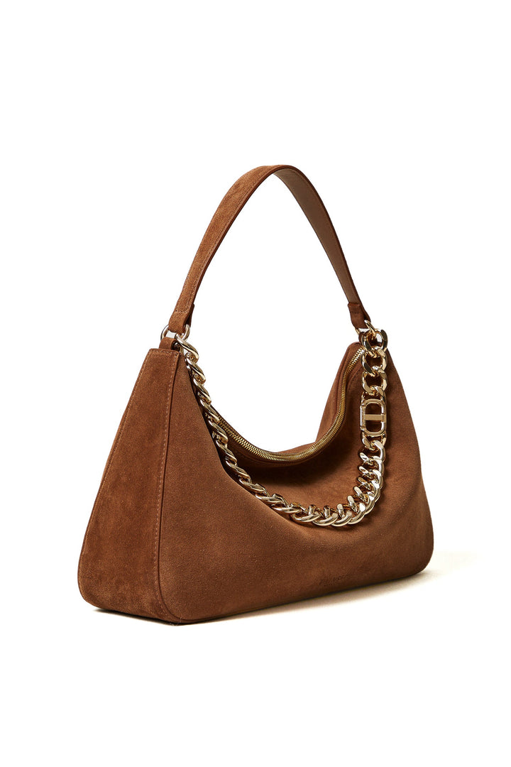 TWINSET Borsa 'Liliane' media color cuoio in suede - Mancinelli 1954